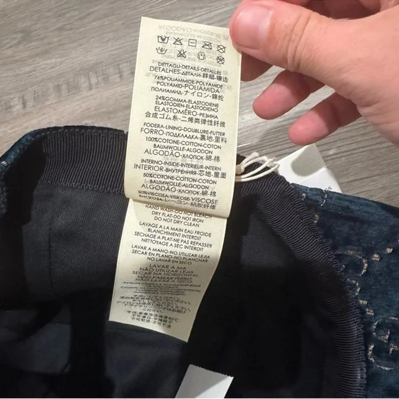 Gucci Double GG Logo Sapphire Blue Gold Velvet Baseball Cap Hat - Picture 11 of 14